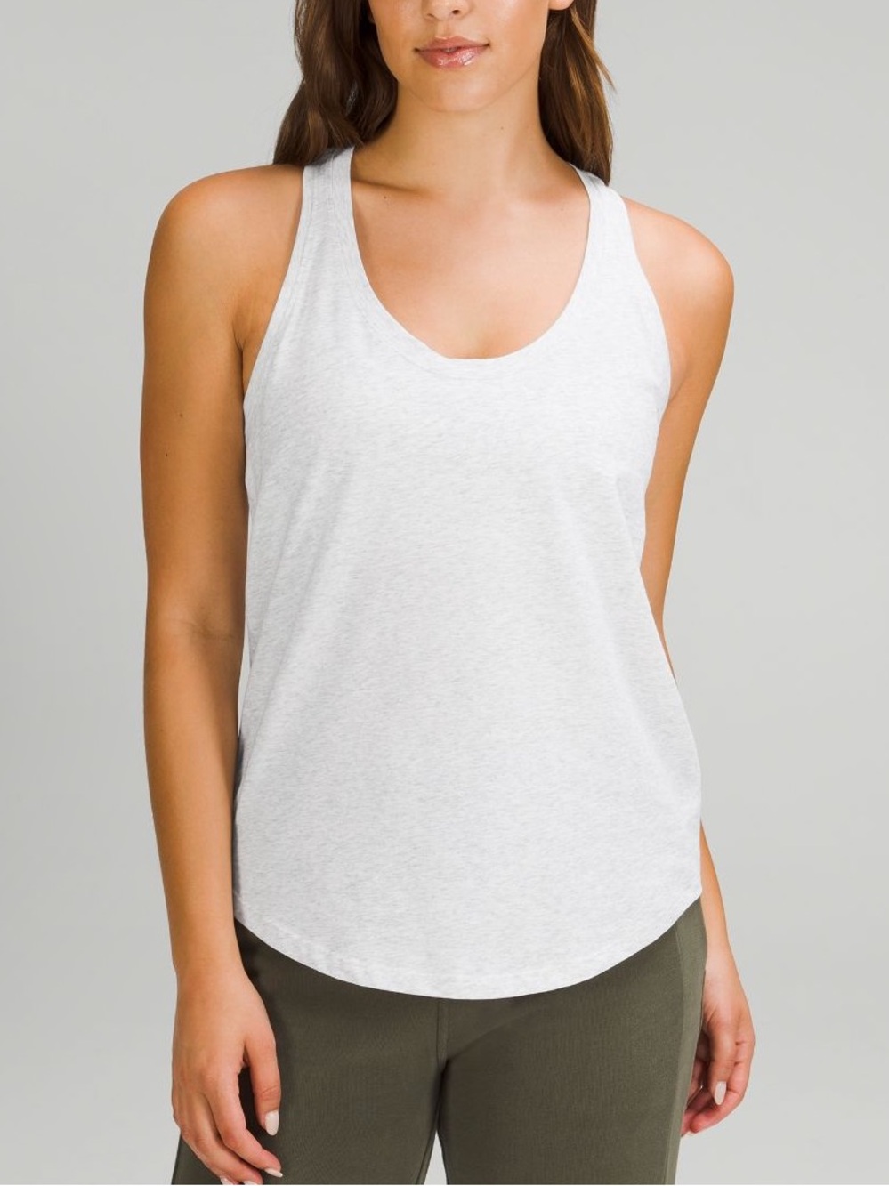 Lululemon Love Tank Heathered Core Light Grey Weathered Grey Size 12